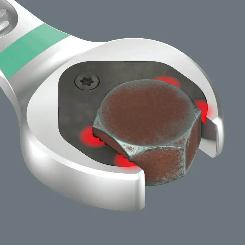 Wera 020090 Očkoploché ráčnové klíče 10 ÷ 19 mm 6001 Joker 4 Set 1, vyhnuté - 4 dílů (W05020090001)