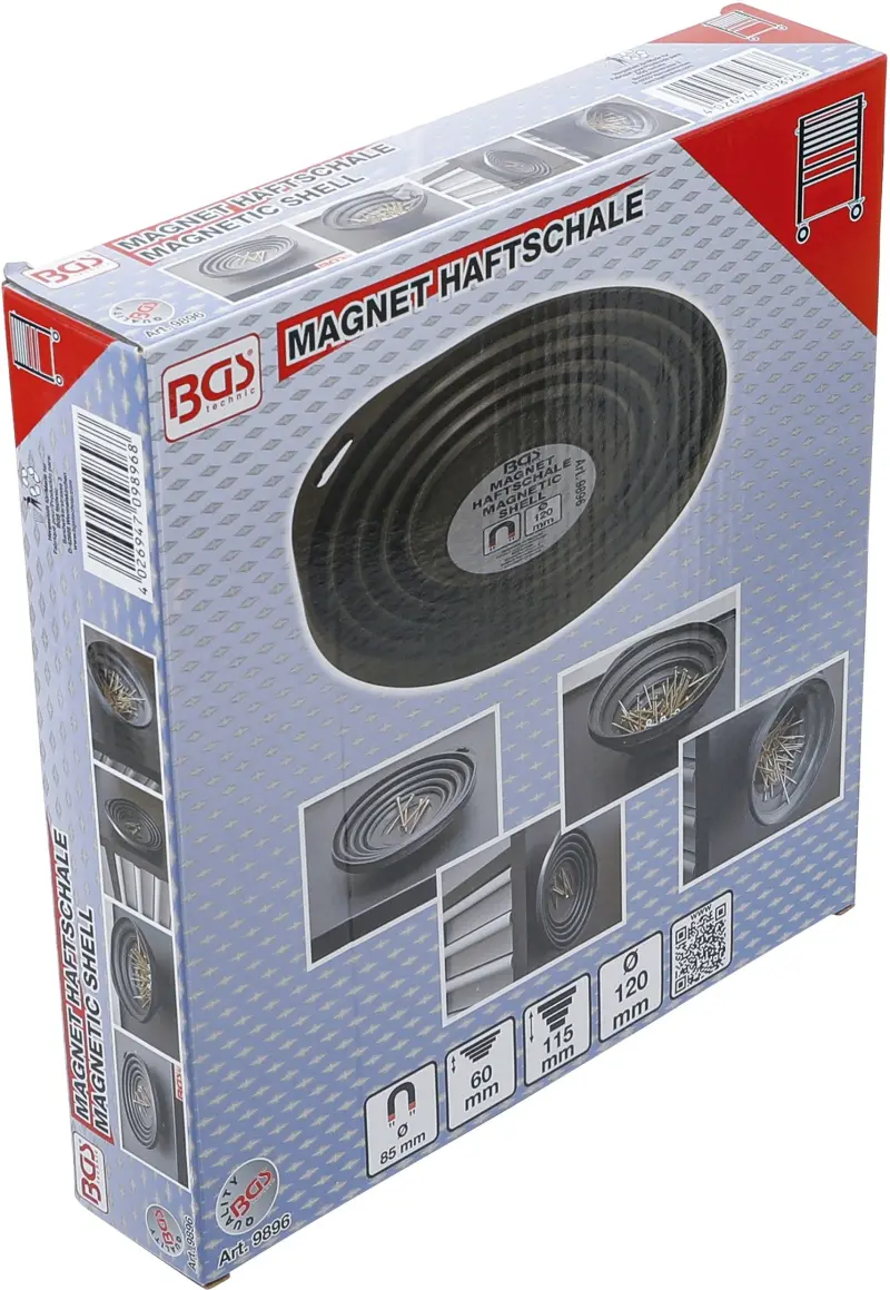 Magnetická miska průměr 120 mm BGS109896, skládací (BGS109896)