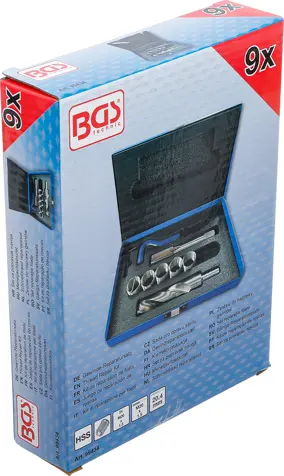 Vložkovací sada BGS1099434 pro opravu závitu M20 x 1,5 mm (9 dílů) (BGS1099434)