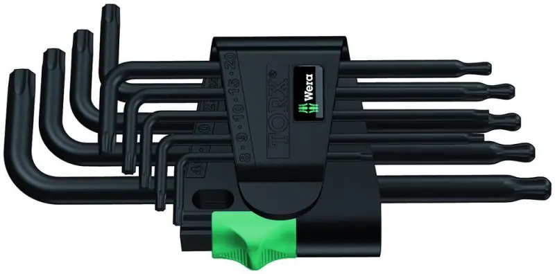 Wera 024242 Zástrčné klíče 967 PKL/9 TORX®, BlackLaser (Sada 9 ks) (W05024242001)