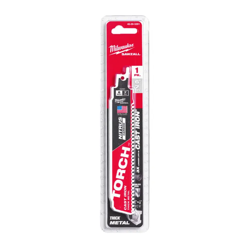 Pilové plátky na kov 150 x 25 x 1,27 mm  Milwaukee Sawzall Torch™ Nitrus Carbide™ (7 TPI) (MI48005261)