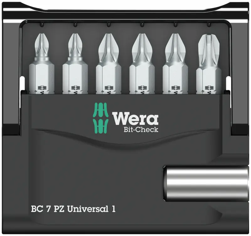 Wera 056296 Houževnaté bity Bit-Check 7 PZ Universal 1 s držákem 893/4/1 K (Sada 7 dílů) (W05056296001)