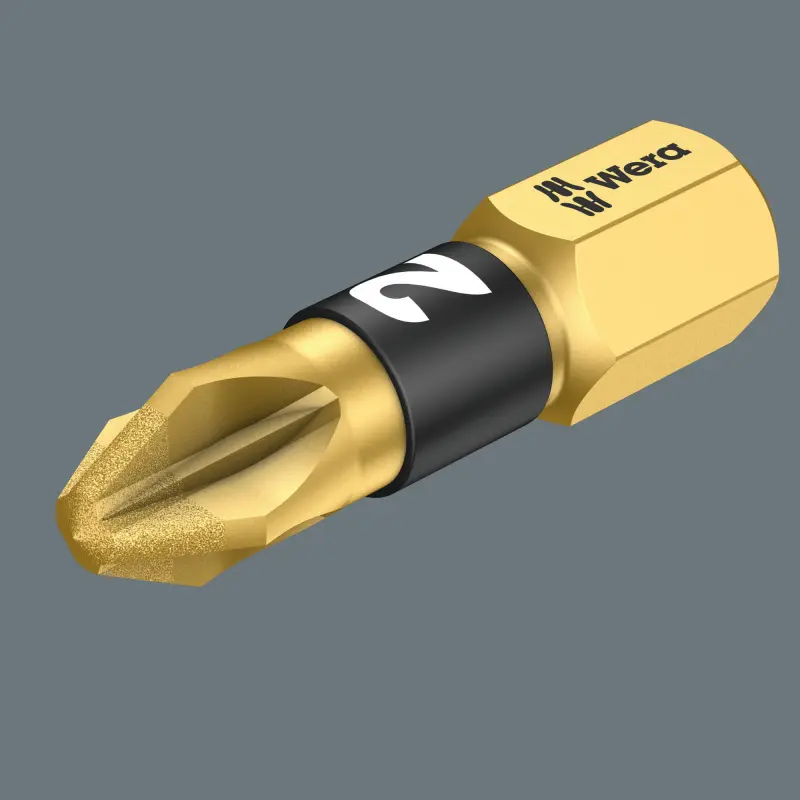 Wera 056702 Bit PZ 2 - 855/1 BDC. Šroubovací bit 1/4 Hex, 25 mm pro křížové šrouby Pozidriv (W05056702001)