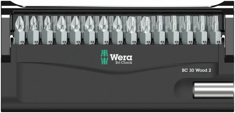 Wera 057432 Bity 1/4" Bit-Check 30 Wood 2 (Dřevo) (W05057432001)