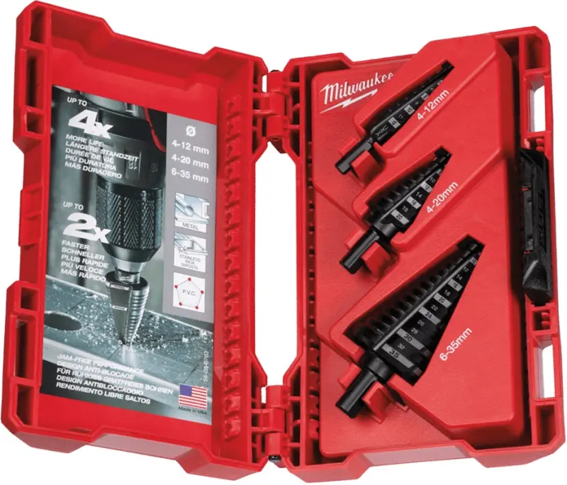Sada stupňovitých vrtáků  4 ÷ 30 mm Milwaukee (3 ks), 48899399 (MI48899399)