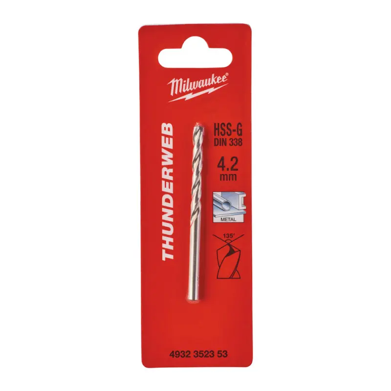 Vrtáky do kovu HSS Milwaukee 4932352353 Thunderweb pr. 4,2 x 43 mm DIN 338 - 10 ks (MI4932352353)