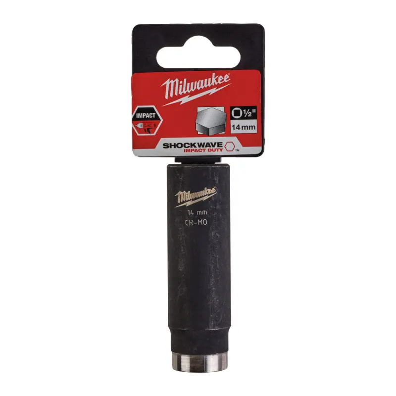 Nástrčná hlavice 1/2" Milwaukee Shockwave™ Impact Duty 14 mm, prodloužená, rázová (MI4932352852)
