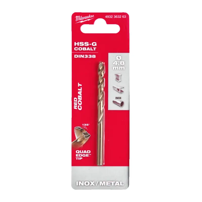Vrták do kovu HSS-G Milwaukee 4932363263 pr. 4,8 mm (MI4932363263)