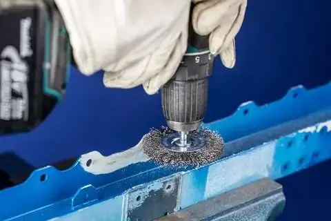 Kotoučový kartáč 70 mm na stopce Pferd POS RBU 7015/6 INOX 0,30, zvlněný (PF4007220098509)