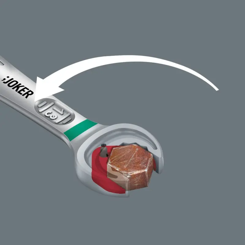 Wera 073295 Očkoploché ráčnové klíče 7/16 ÷ 3/4" 6000 Joker 4 Imperial Set 1, palcové (Sada 4 dílů) (W05073295001)