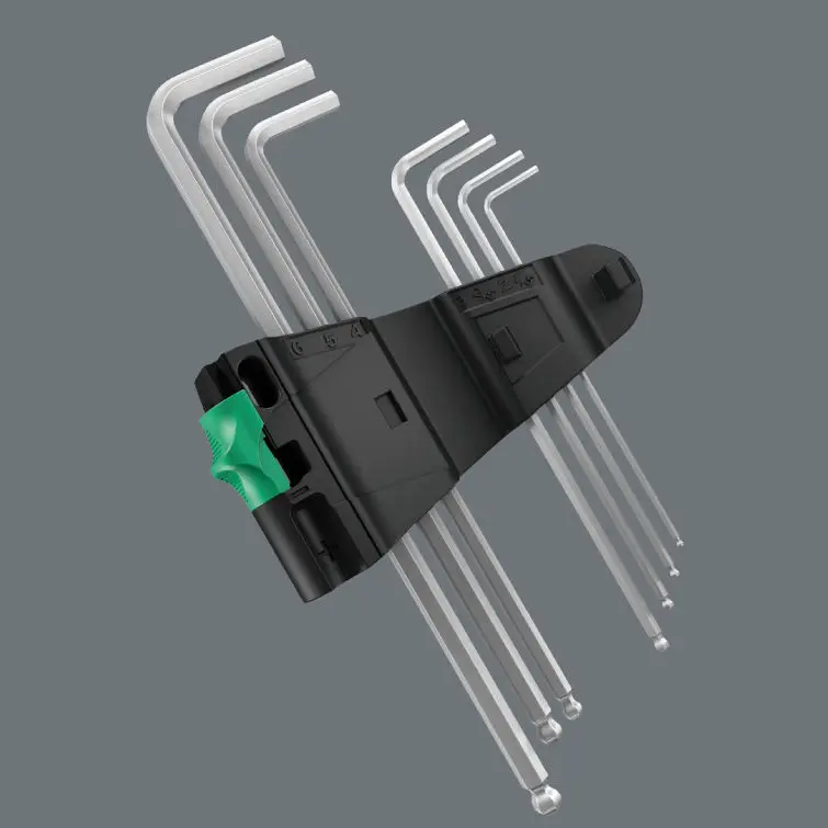 Wera 073544 Zástrčné klíče inbus 3950/9 Hex-Plus Stainless 1 SB, nerezové (Sada 9 dílů) (W05073544001)