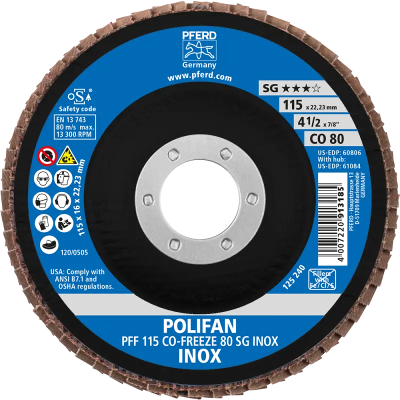 kot. lamel. PFF 115 CO-FREEZE 80 SG INOX (PF4007220104064)