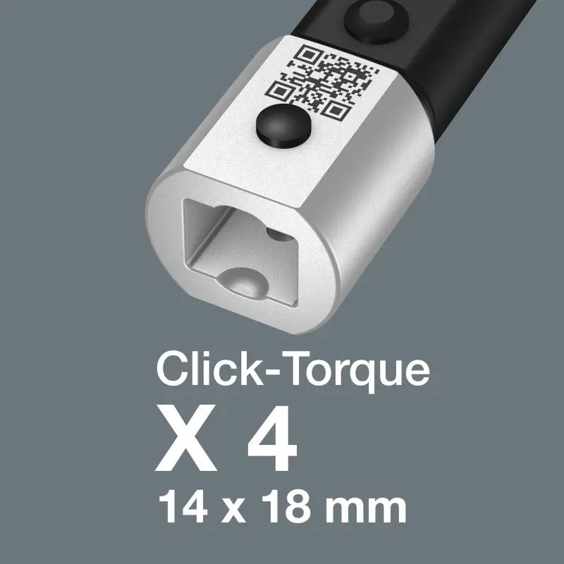 Wera 075654 Momentový klíč Wera Click-Torque X 4 pro nástrčné nástroje 14x18mm (40 - 200 Nm) (W05075654001)