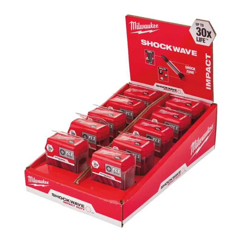 Šroubovací bity Milwaukee SHOCKWAVE™ IMPACT DUTY™ PZ 2 50 mm - 10 ks (MI4932430866)