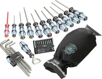 Wera nerezová sada 134023 Šroubovací nářadí Icebreaker - šroubováky, zástrčné klíče, bity, škrabka na sklo + otvírák (Sada 32 dílů) (W05134023001)