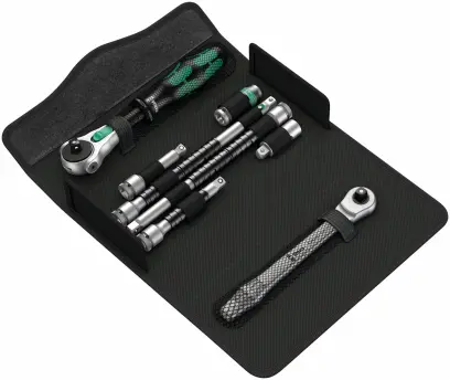 Wera 135949 Ráčnová sada 1/4" Kraftform Kompakt Zyklop MS1 Metal/Speed (Sada 8 dílů) (W05135949001)