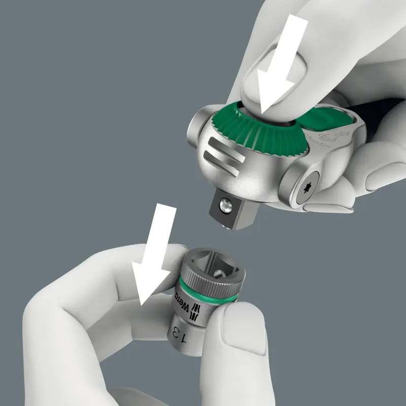 Wera 135949 Ráčnová sada 1/4" Kraftform Kompakt Zyklop MS1 Metal/Speed (Sada 8 dílů) (W05135949001)