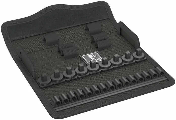 Wera 136542 Textilní pouzdro Zyklop Metal Push 1/4", typ 9496, prázdné, 180 x 70 x 25 mm (W05136542001)