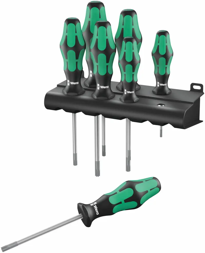 Wera 223161 Šroubováky Kraftform Plus 367/7 TORX® HF, přidržovací funkce (Sada 7 dílů + stojánek) (W05223161001)