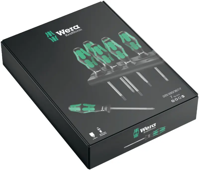 Wera 320540 Šroubováky Kraftform Plus Lasertip 335/350/367/7 (Sada 7 dílů + stojánek) (W05320540001)