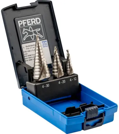 Stupňovité HSS vrtáky 4 ÷ 30 mm Pferd SET STB HSS 3TLG (Sada 3 ks) (PF4007220166109)
