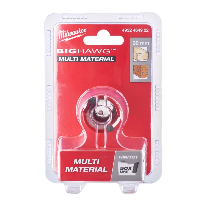 Kruhová pilka/děrovka Milwaukee 30 mm BIG HAWG Multi Material 30MM, univerzální, karbidové zuby, 4932464922