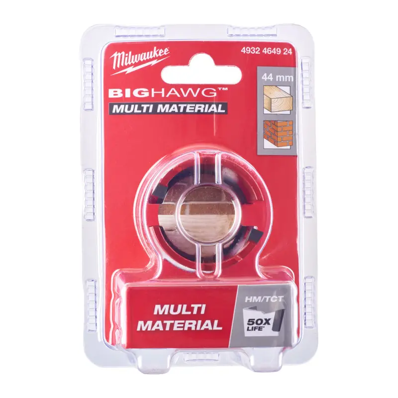 Kruhová pilka/děrovka Milwaukee 44 mm BIG HAWG Multi Material 44MM, univerzální, karbidové zuby, 4932464924