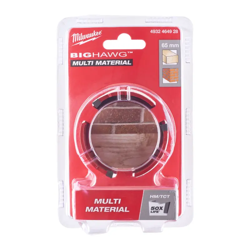 Kruhová pilka/děrovka Milwaukee 65 mm BIG HAWG Multi Material 65MM, univerzální, karbidové zuby, 4932464928