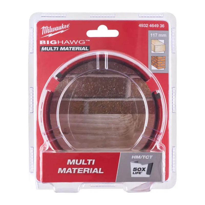 Kruhová pilka/děrovka Milwaukee 117 mm BIG HAWG Multi Material 117MM, univerzální, karbidové zuby, 4932464936