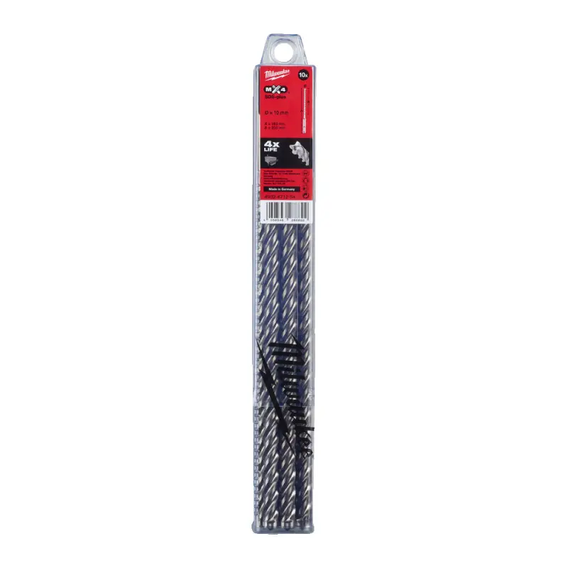 Čtyřbřitý vrták Milwaukee 4932471254 MX4 pr. 10 x 200 x 265 mm, SDS-Plus (MI4932471254)
