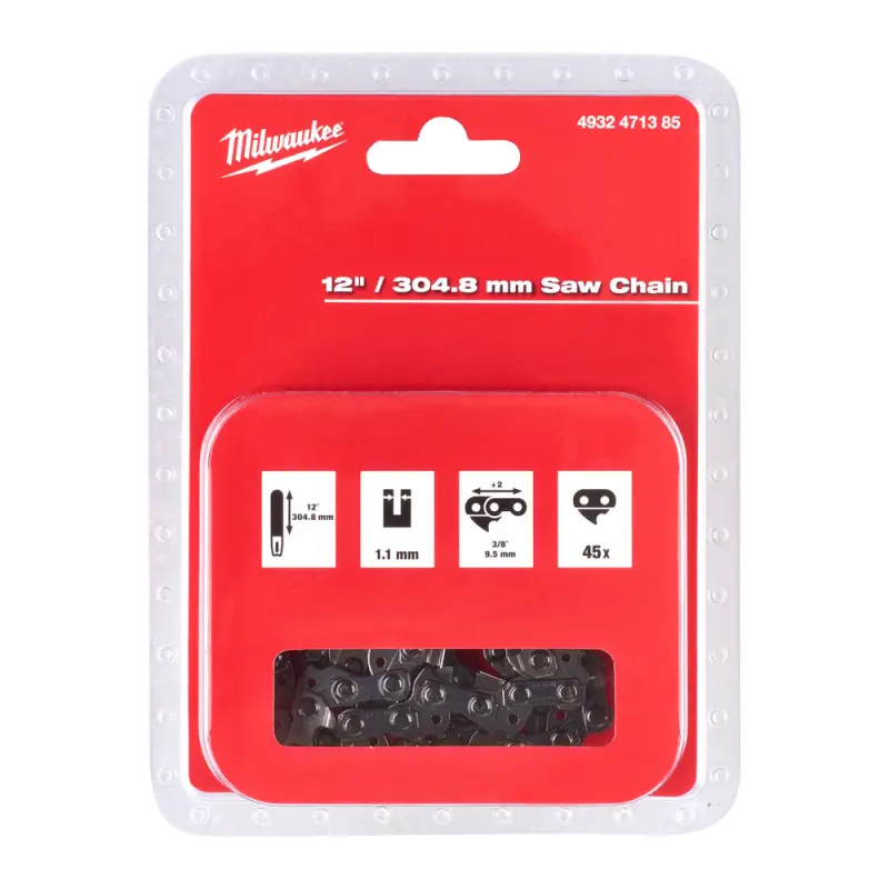 Řetěz 30 cm Milwaukee na motorovou pilu, rozteč 9,5 cm, rozchod 1,1 mm, 4932471385 (MI4932471385)