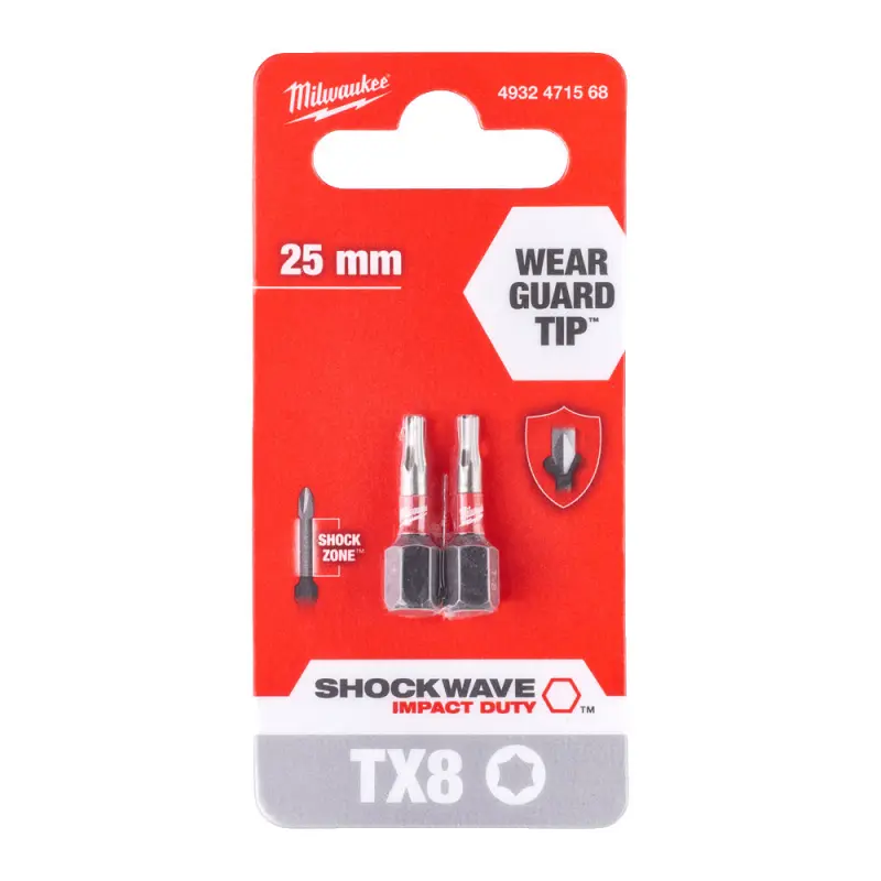 Šroubovací bit 1/4" Milwaukee 4932471568 Shockwave Impact Duty TX 8 (MI4932471568)
