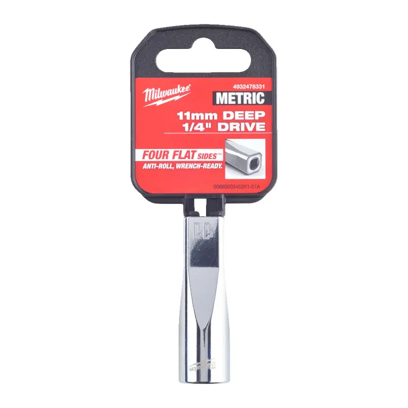 Hlavice FOUR FLAT™ 1/4" 11 mm Milwaukee 4932478331, prodloužená (MI4932478331)