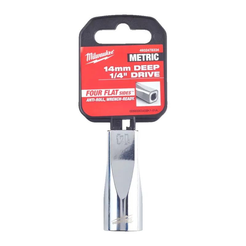 Hlavice FOUR FLAT™ 1/4" 14 mm Milwaukee 4932478334, prodloužená (MI4932478334)