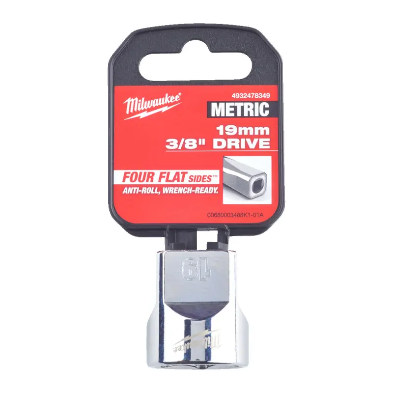 Hlavice FOUR FLAT™ 3/8" 19 mm Milwaukee 4932478349 (MI4932478349)