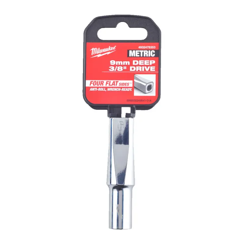 Hlavice FOUR FLAT™ 3/8" 9 mm Milwaukee 4932478353, prodloužená (MI4932478353)