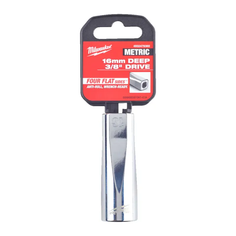 Hlavice FOUR FLAT™ 3/8" 16 mm Milwaukee 4932478360, prodloužená (MI4932478360)