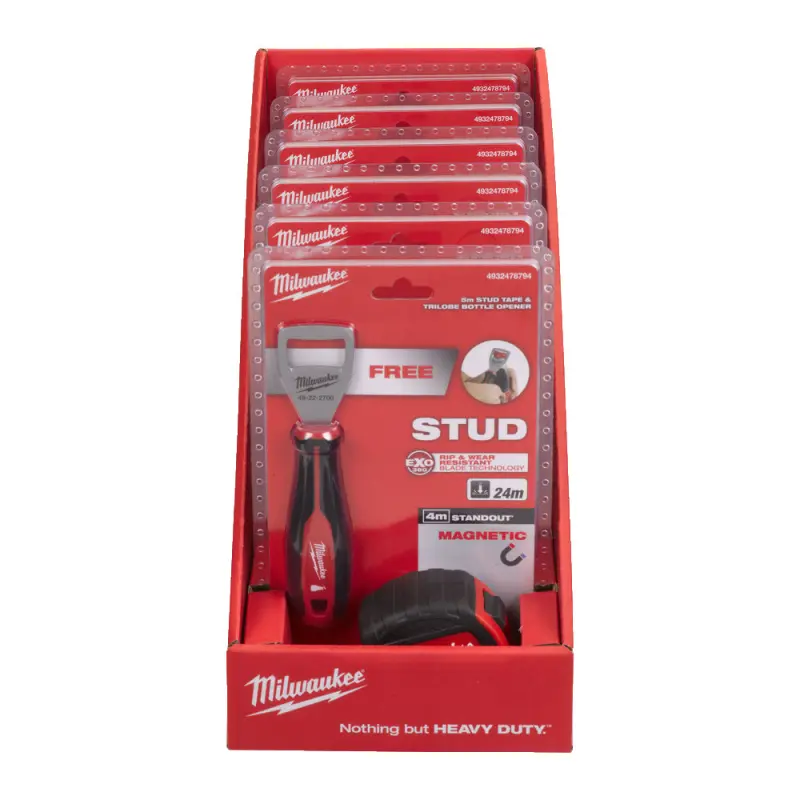 Měřící pásmo Milwaukee STUD™ - 5 m + otvírák lahví (MI4932478794)