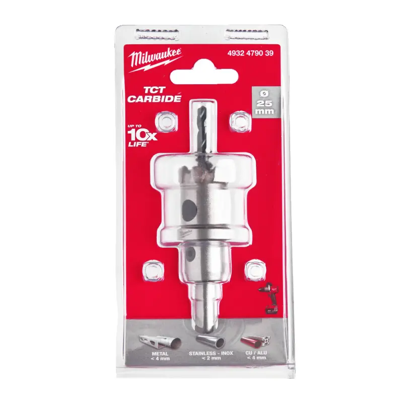 Kruhová pilka/děrovka Milwaukee 25 mm TCT Holesaw 25MM, karbidové zuby, 4932479039