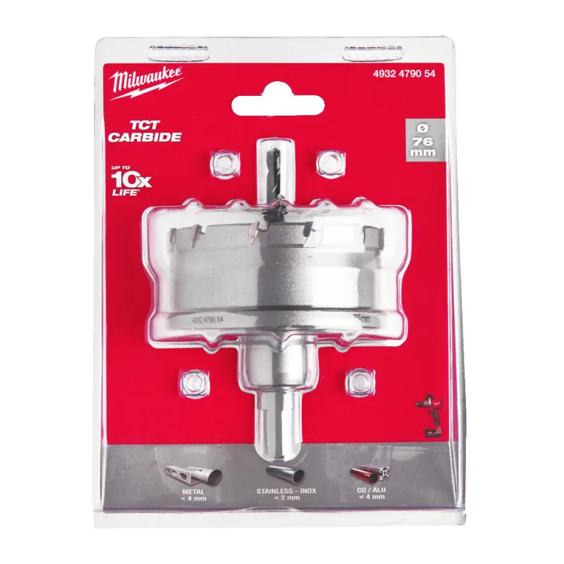 Kruhová pilka/děrovka Milwaukee 76 mm TCT Holesaw 76MM, karbidové zuby, 4932479054