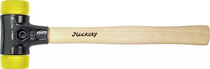 Palička Safety 400 mm Wiha typ 832-55, hickory rukojeť (hlava - žlutá/žlutá: středně tvrdá/středně tvrdá) (WIHA26643)