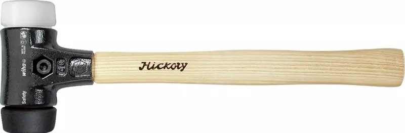Palička Safety 400 mm Wiha typ 832-39, hickory rukojeť (hlava černá/bílá: středně měkká/velmi tvrdá) (WIHA26660)