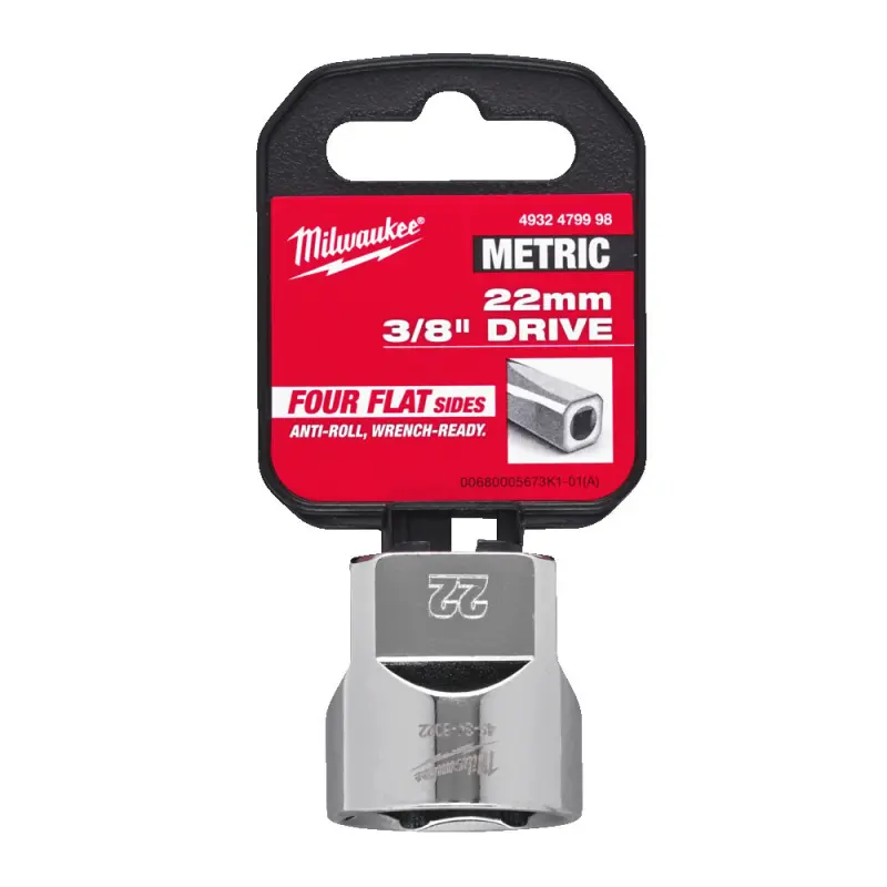 Hlavice FOUR FLAT™ 3/8" 22 mm Milwaukee 4932479998 (MI4932479998)