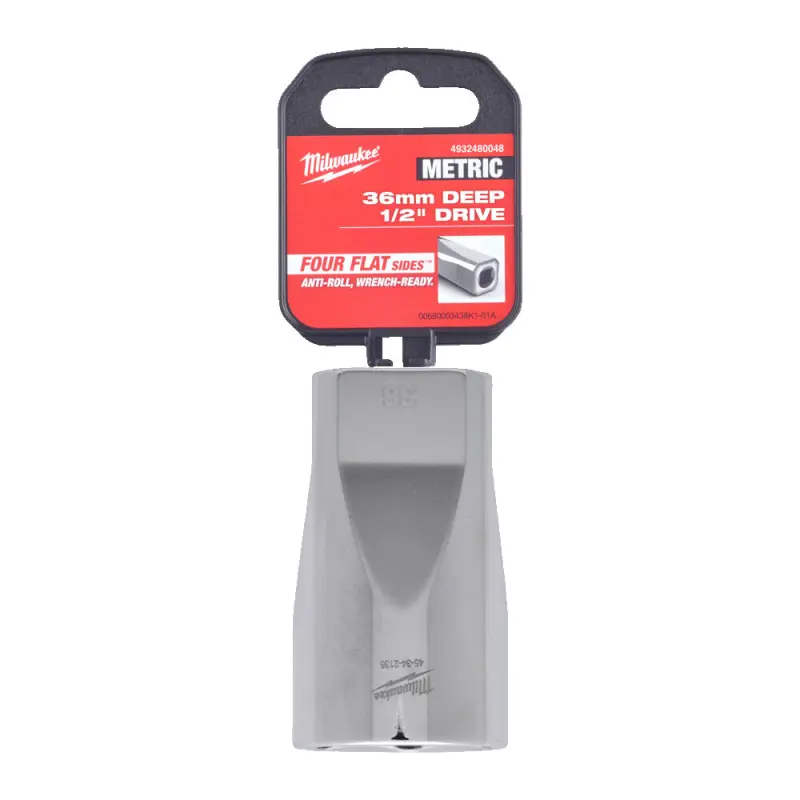 Nástrčná hlavice FOUR FLAT™ 1/2" 36 mm Milwaukee 4932480048, prodloužená (MI4932480048)