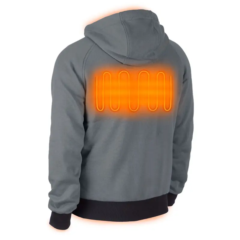 Aku vyhřívaná mikina s kapucí Milwaukee M12 HHGREY4-0 (XL) šedá, bez Aku, 4932480069