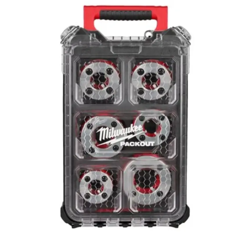 Sada slitinových hlav Milwaukee FPT2HK BSPT k závitořezu M18 FPT2, PACKOUT, 4932480249 (MI4932480249)