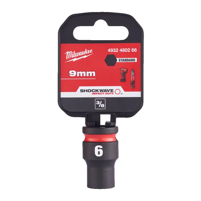Průmyslová hlavice SHOCKWAVE™ IMPACT DUTY 3/8" 9 mm Milwaukee 4932480266, krátká (MI4932480266)