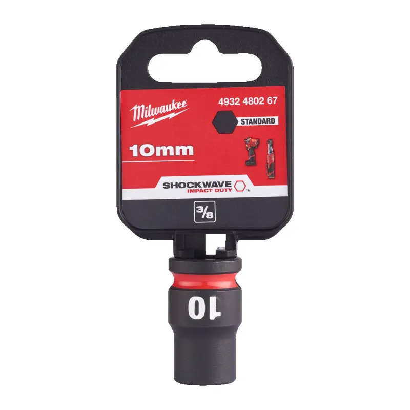 Průmyslová hlavice SHOCKWAVE™ IMPACT DUTY 3/8" 10 mm Milwaukee 4932480267, krátká (MI4932480267)