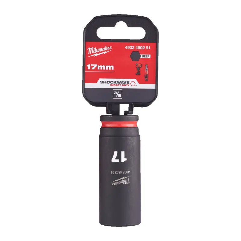Průmyslová hlavice Shockwave Impact Duty 3/8" 17 mm Milwaukee 4932480291, prodloužená (MI4932480291)