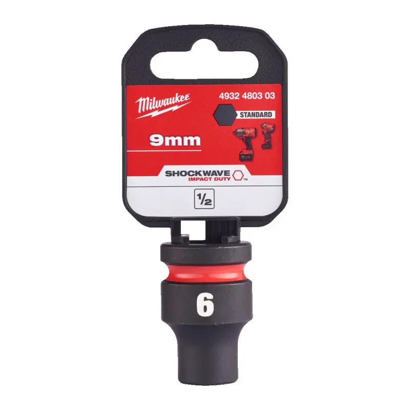 Nástrčná hlavice 1/2" Milwaukee Shockwave™ Impact Duty 9 mm, rázová, krátká (MI4932480303)